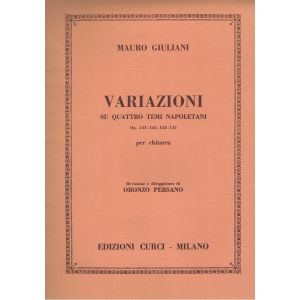 M.giuliani Variazioni Su Quattro Temi Napoletani Op 143 144 145 146
