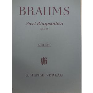 G.HENLE VERLAG - Brahms Zwei Rhapsodien Op 79 Per P/f