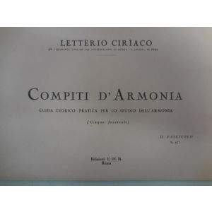 L.CIRIACO - Compiti D'armonia Guida Teorico-pratica