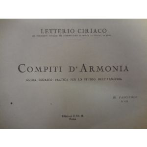 L.CIRIACO - Compiti D'armonia Guida Teorico-pratica