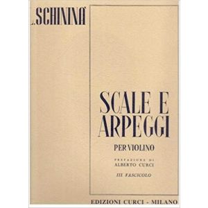 CURCI - L.Schinina' Scale E Arpeggi Per Violino III Fascicolo