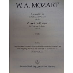 Mozart Concerto In G Major For Violin And Orchestr